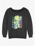 Marvel Guardians of the Galaxy Groot Stack Womens Slouchy Sweatshirt, CHAR HTR, hi-res