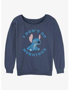 Disney Lilo & Stitch I Don't Do Mornings Womens Slouchy Sweatshirt, , hi-res
