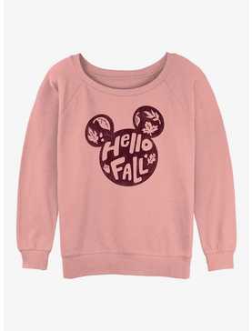 Disney Mickey Mouse Hello Fall Womens Slouchy Sweatshirt, , hi-res