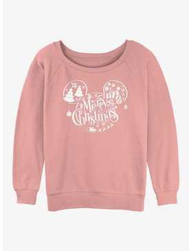 Disney Mickey Mouse Holiday Ears Womens Slouchy Sweatshirt, , hi-res