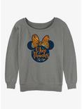 Disney Minnie Mouse Give Thanks Womens Slouchy Sweatshirt, GRAY HTR, hi-res