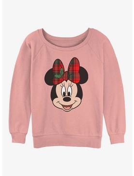Disney Minnie Mouse Holiday Bow Womens Slouchy Sweatshirt, , hi-res