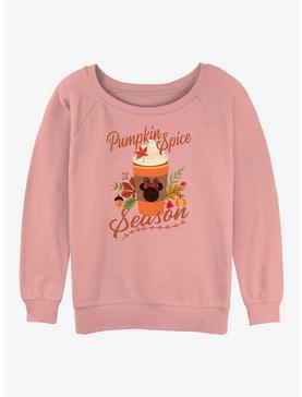 Disney Minnie Mouse Pumpkin Spice Season Womens Slouchy Sweatshirt, , hi-res