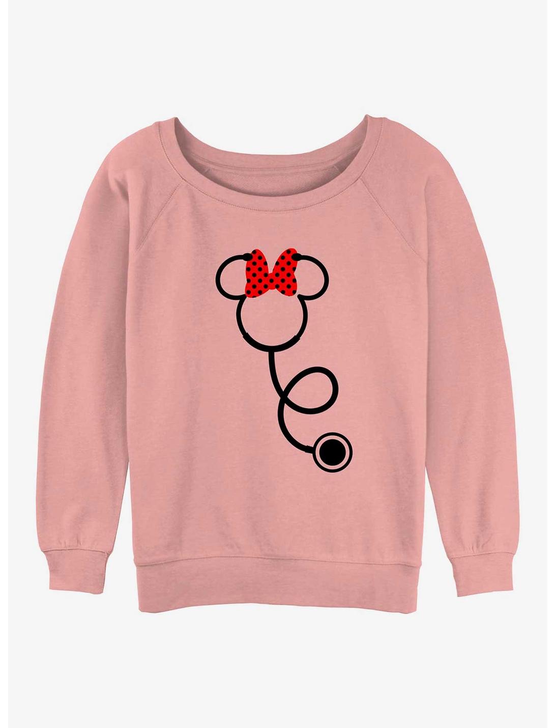 Disney Minnie Mouse Minnie Stethoscope Womens Slouchy Sweatshirt, DESERTPNK, hi-res