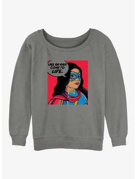 Marvel Ms. Marvel Idea Come To Life Womens Slouchy Sweatshirt, , hi-res