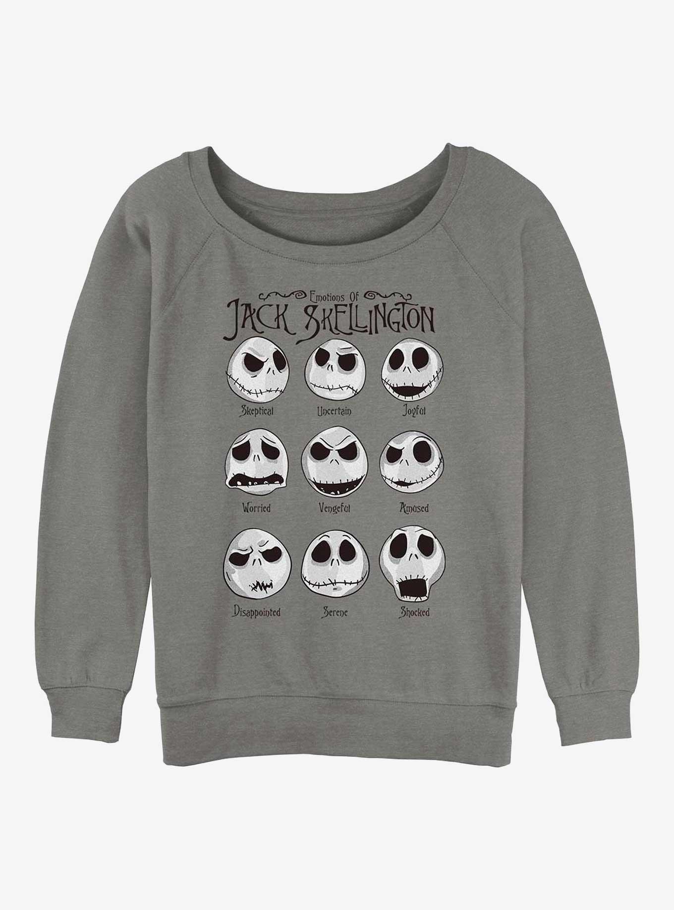 Disney The Nightmare Before Christmas Jack Emotions Womens Slouchy Sweatshirt, , hi-res