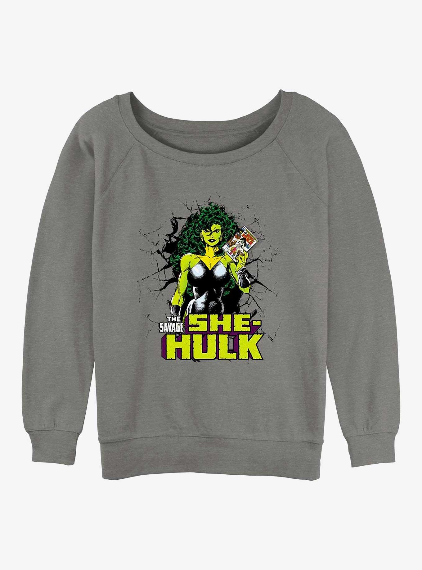 Marvel She-Hulk Savage Reader Womens Slouchy Sweatshirt, , hi-res