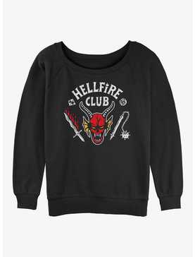 Stranger Things Hellfire Club Womens Slouchy Sweatshirt, , hi-res
