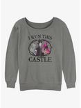 Disney Villains I Run This Castle Womens Slouchy Sweatshirt, GRAY HTR, hi-res