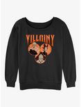 Disney Villains Villainy Womens Slouchy Sweatshirt, BLACK, hi-res