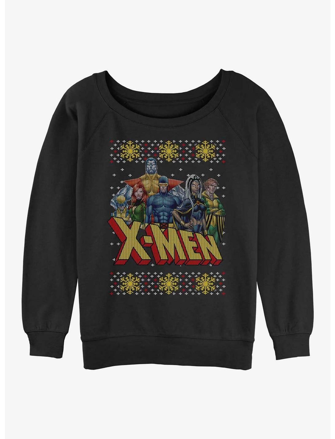 Marvel X-Men Hero Group Womens Slouchy Sweatshirt, BLACK, hi-res