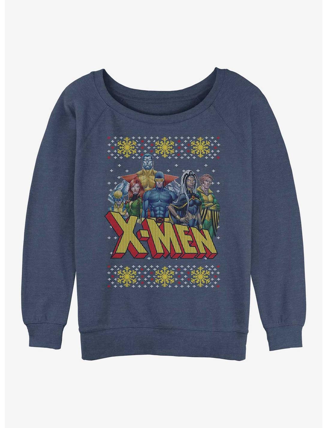 Marvel X-Men Hero Group Womens Slouchy Sweatshirt, BLUEHTR, hi-res