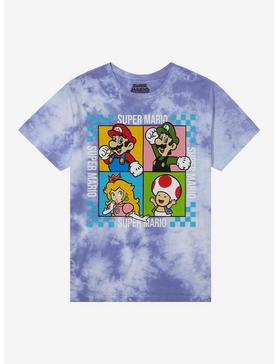 Super Mario Character Tie-Dye Boyfriend Fit Girls T-Shirt, , hi-res