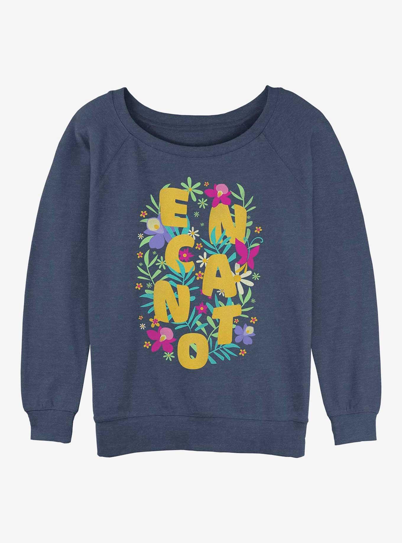 Disney Encanto Flower Arrangement Womens Slouchy Sweatshirt, BLUEHTR, hi-res