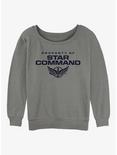 Disney Pixar Lightyear Property of Star Command Womens Slouchy Sweatshirt, GRAY HTR, hi-res