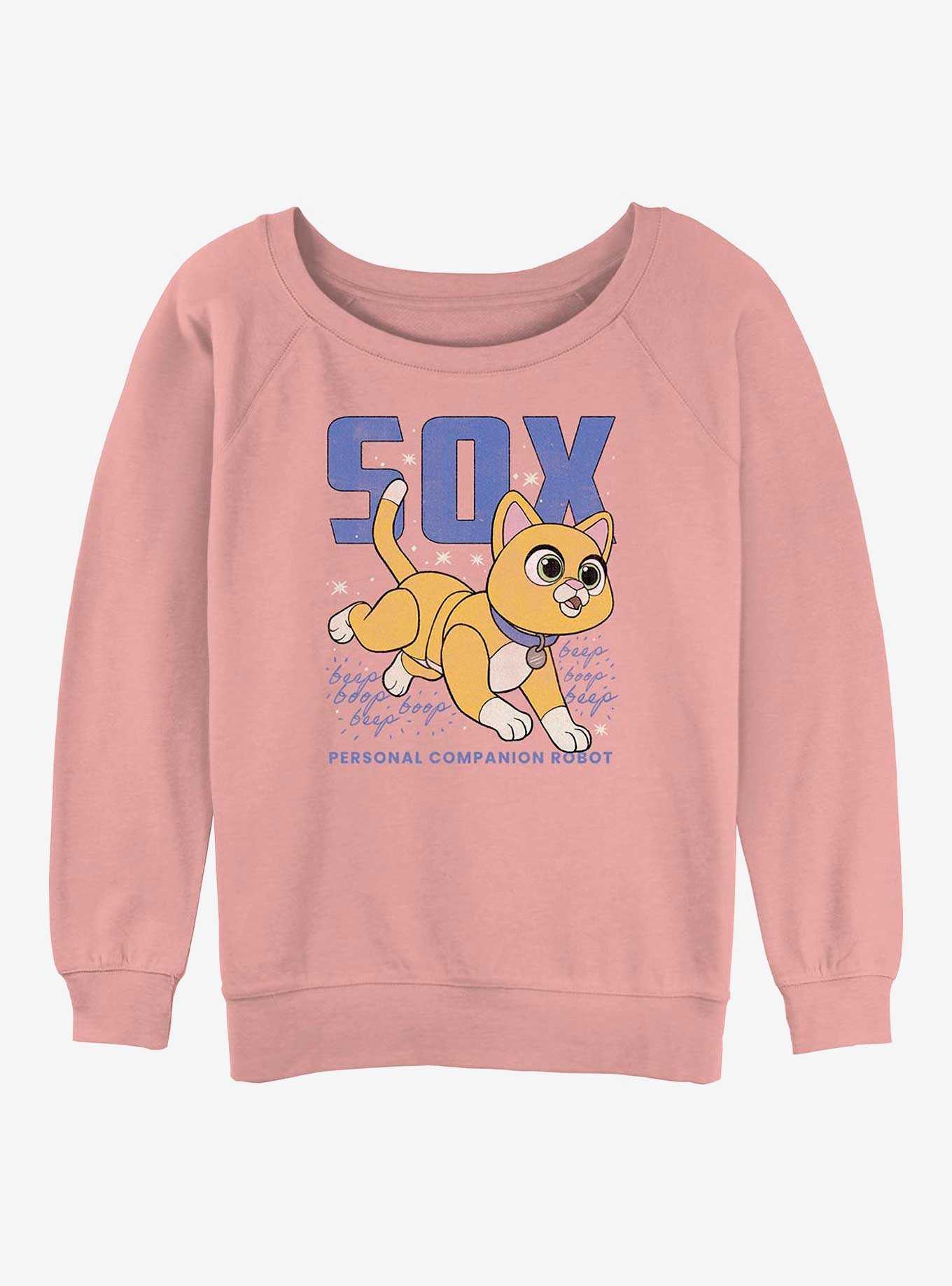 Disney Pixar Lightyear Sox Companion Cat Womens Slouchy Sweatshirt, , hi-res
