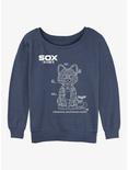 Disney Pixar Lightyear Sox Tech Womens Slouchy Sweatshirt, BLUEHTR, hi-res