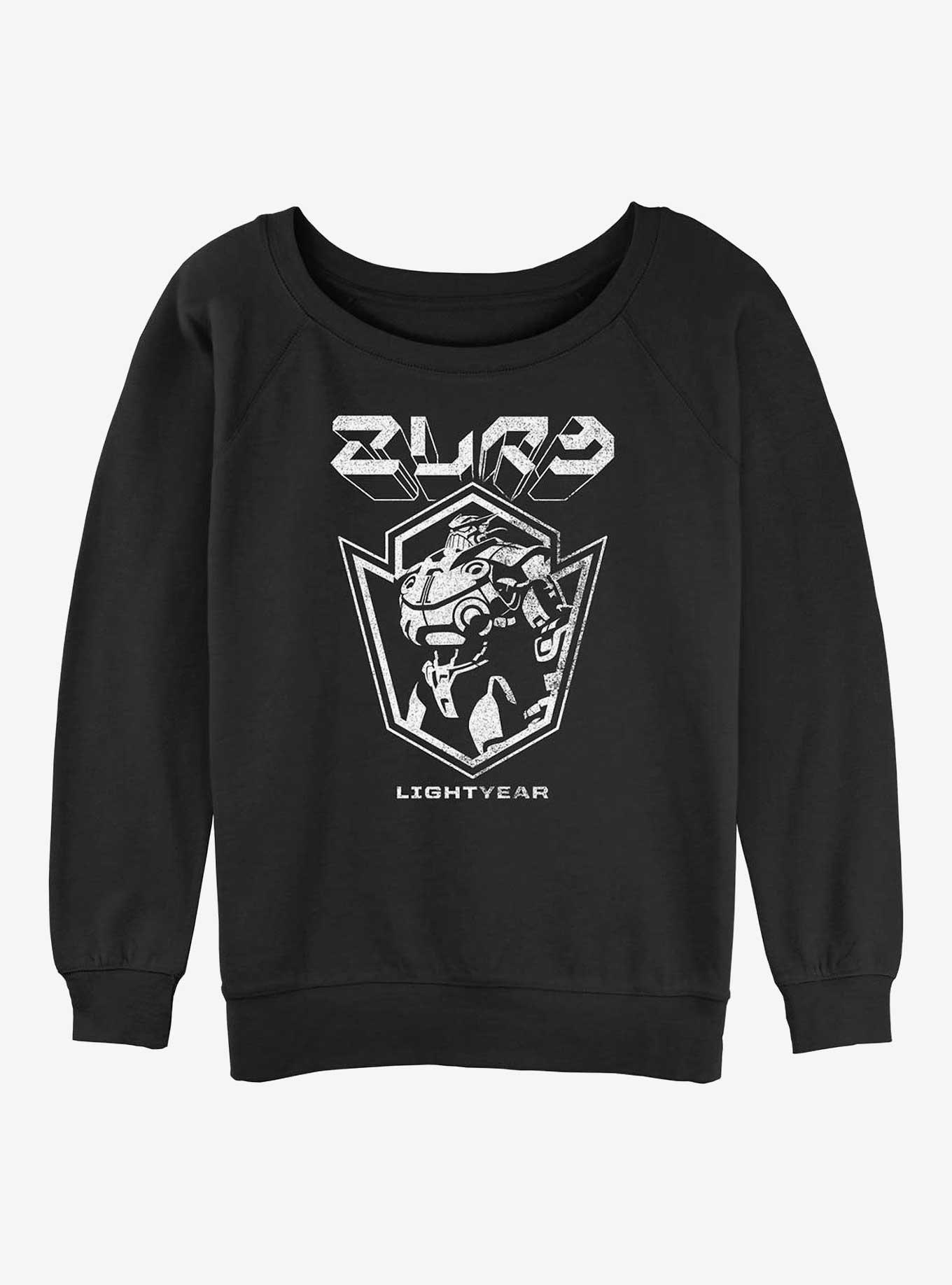 Disney Pixar Lightyear Zurg Badge Womens Slouchy Sweatshirt, BLACK, hi-res