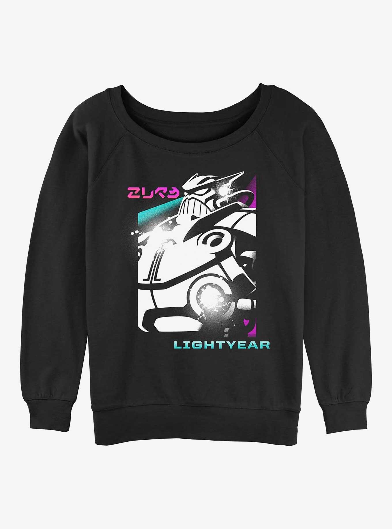 Disney Pixar Lightyear Zurg Portrait Womens Slouchy Sweatshirt, BLACK, hi-res