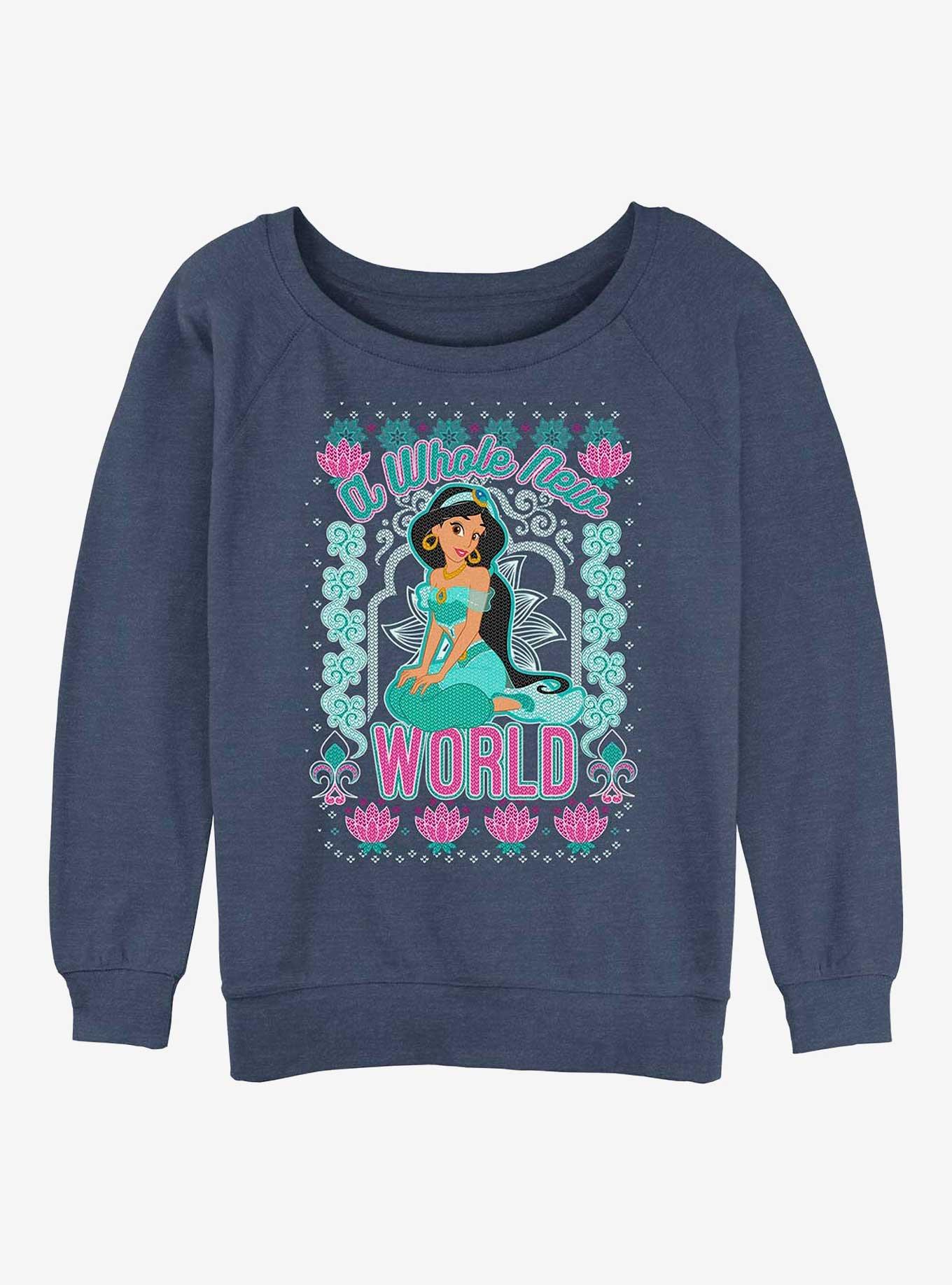 Disney Princesses Jasmine World Womens Slouchy Sweatshirt, , hi-res