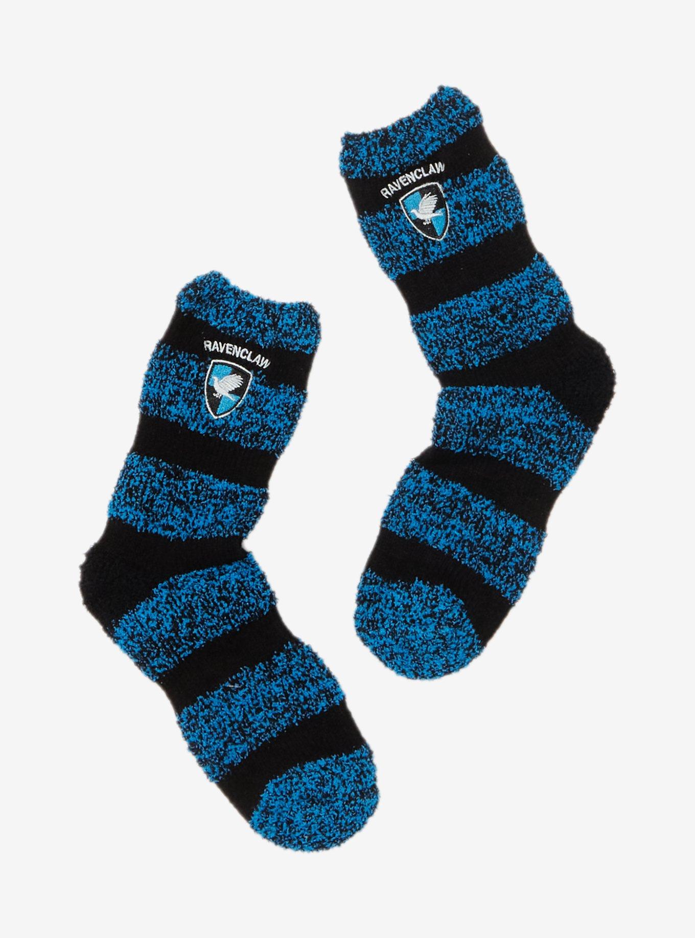 Harry Potter Ravenclaw Stripe Fuzzy Socks, , hi-res