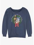 Star Wars: The Rise Of Skywalker Droid Holiday Greetings Womens Slouchy Sweatshirt, BLUEHTR, hi-res