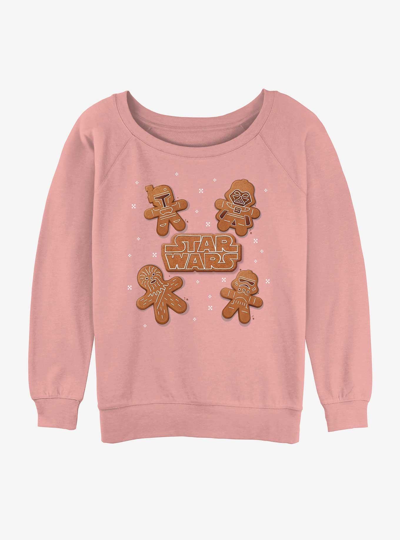 Star Wars Galactic Gingerbread Cookies Logo Womens Slouchy Sweatshirt, DESERTPNK, hi-res