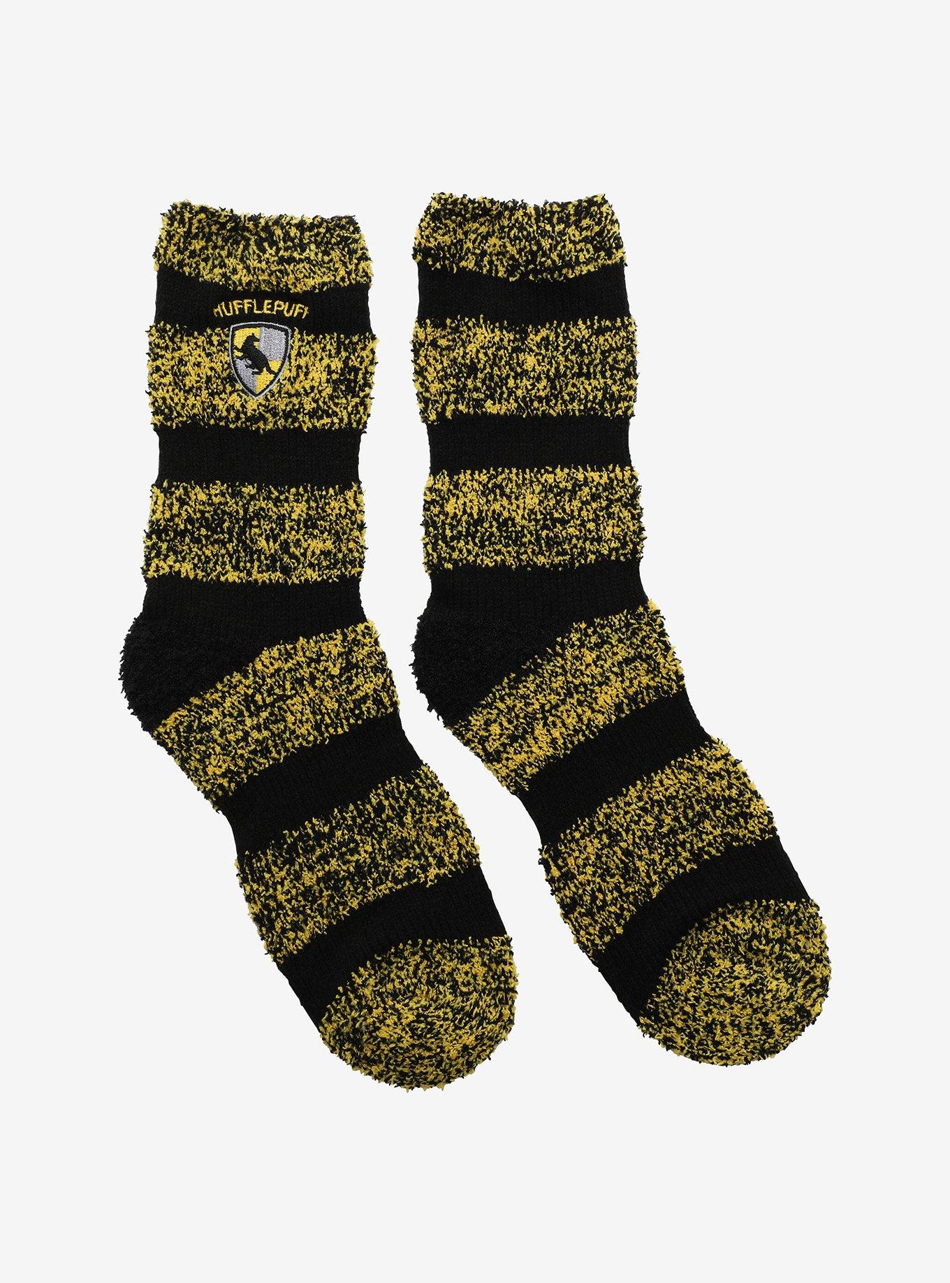 Harry Potter Hufflepuff Fuzzy Crew Socks | Hot Topic