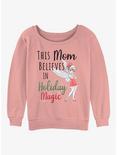 Disney Tinker Bell Holiday Magic Mom Womens Slouchy Sweatshirt, DESERTPNK, hi-res