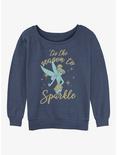 Disney Tinker Bell Sparkle Season Womens Slouchy Sweatshirt, BLUEHTR, hi-res
