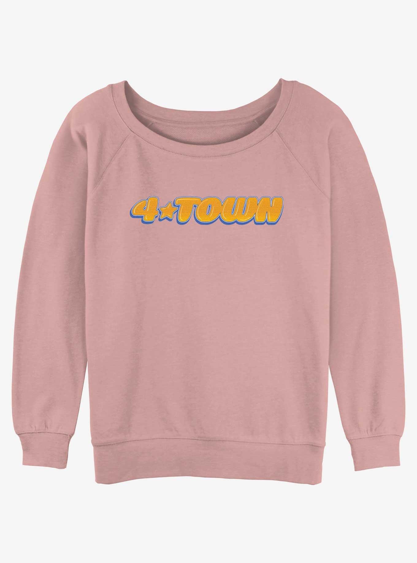 Disney Pixar Turning Red 4Town Logo Womens Slouchy Sweatshirt, , hi-res