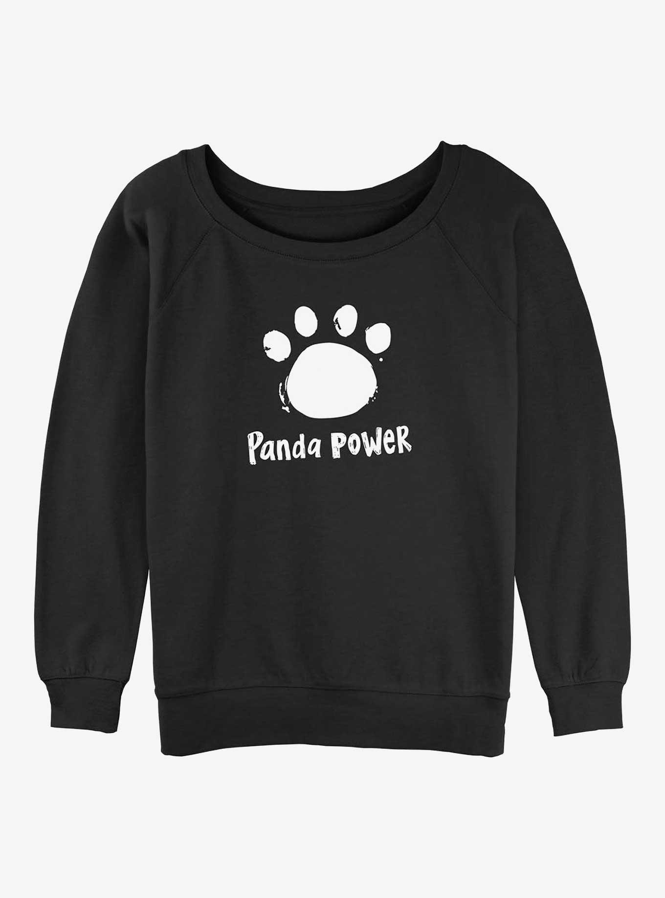 Disney Pixar Turning Red Panda Power Womens Slouchy Sweatshirt, BLACK, hi-res