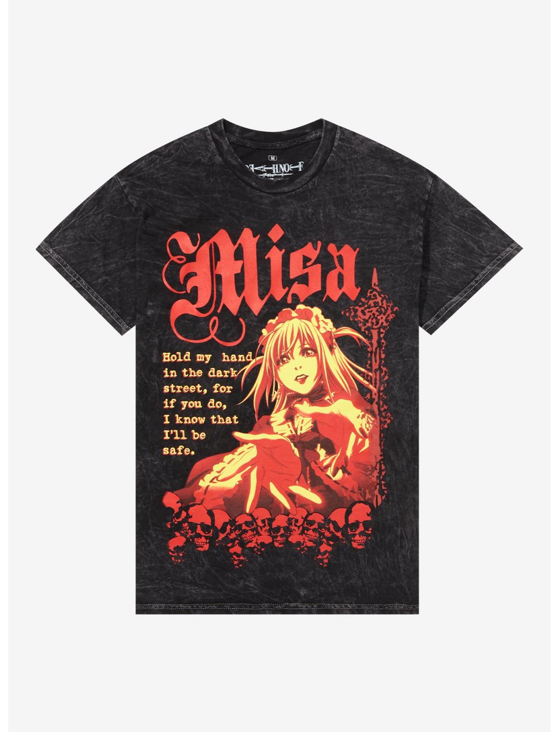 Death Note Misa Quote Dark Wash Boyfriend Fit Girls T-Shirt, MULTI, hi-res