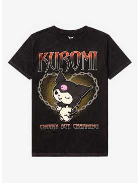 Kuromi Chain Heart Boyfriend Fit Girls T-Shirt, , hi-res
