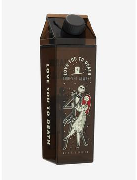 The Nightmare Before Christmas Jack & Sally Forever Milk Carton Water Bottle, , hi-res