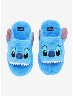 Disney Lilo & Stitch Fuzzy Stitch Plush Slippers, , hi-res