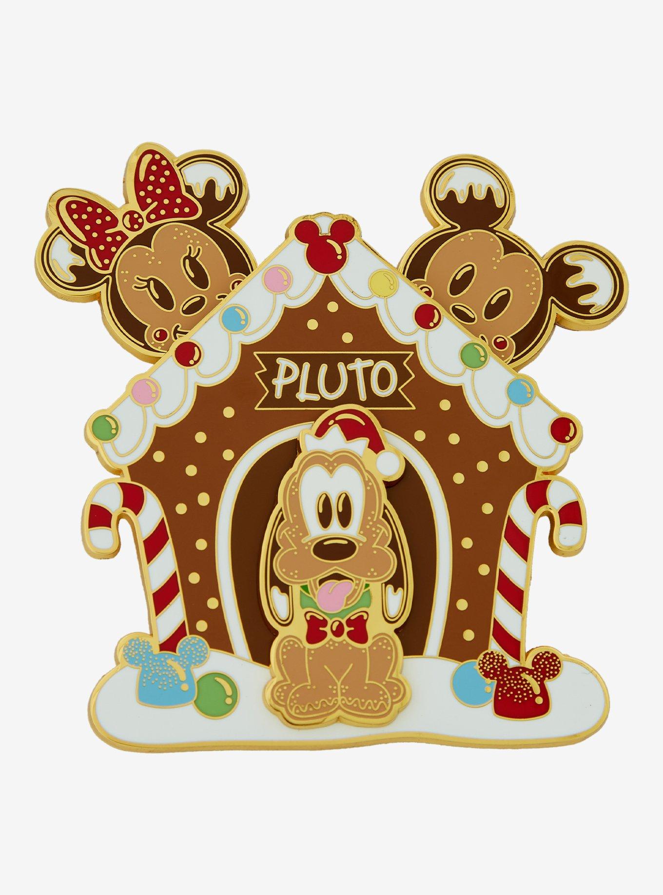 Loungefly Disney Mickey Mouse & Friends Gingerbread Pluto Doghouse Sliding Enamel Pin, , hi-res