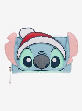 Loungefly Disney Lilo & Stitch Santa Hat Zipper Wallet