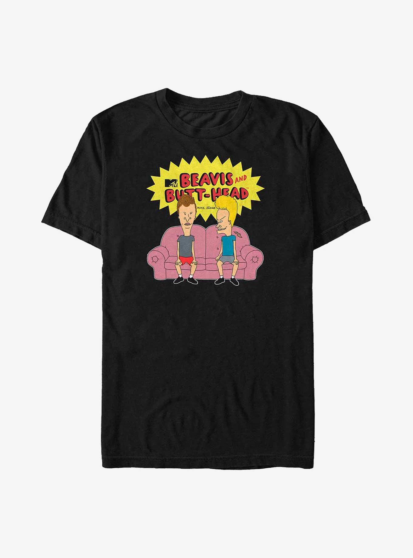 Beavis and Butt-Head Couch Potatoes Big & Tall T-Shirt, BLACK, hi-res