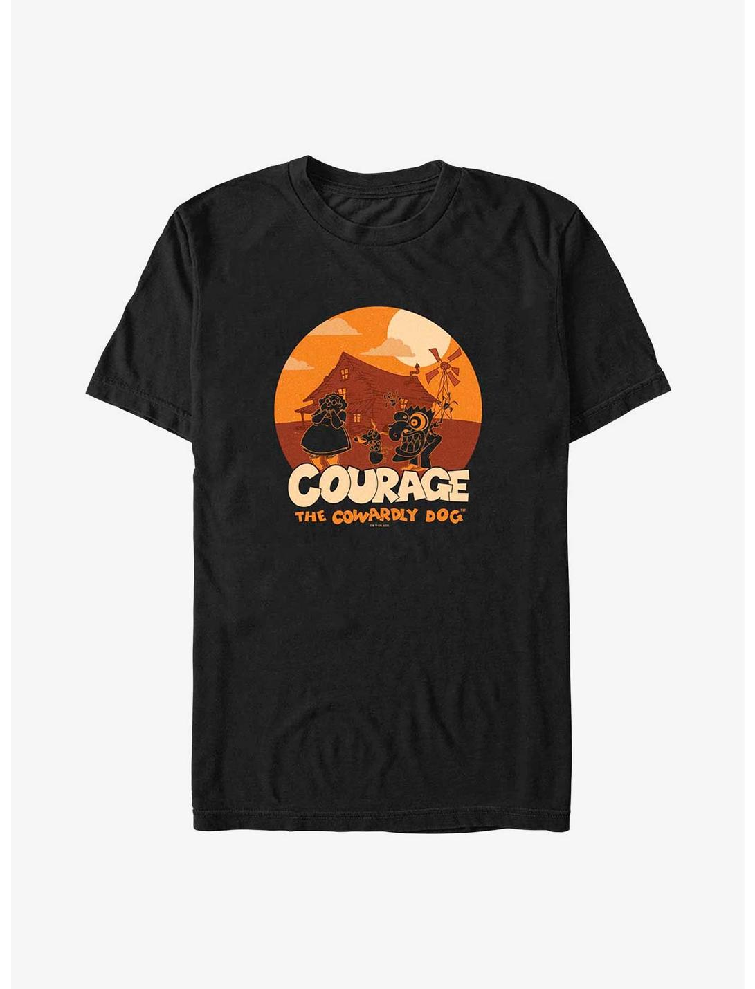 Cartoon Network Courage the Cowardly Dog Cowardly Haunt Big & Tall T-Shirt, BLACK, hi-res