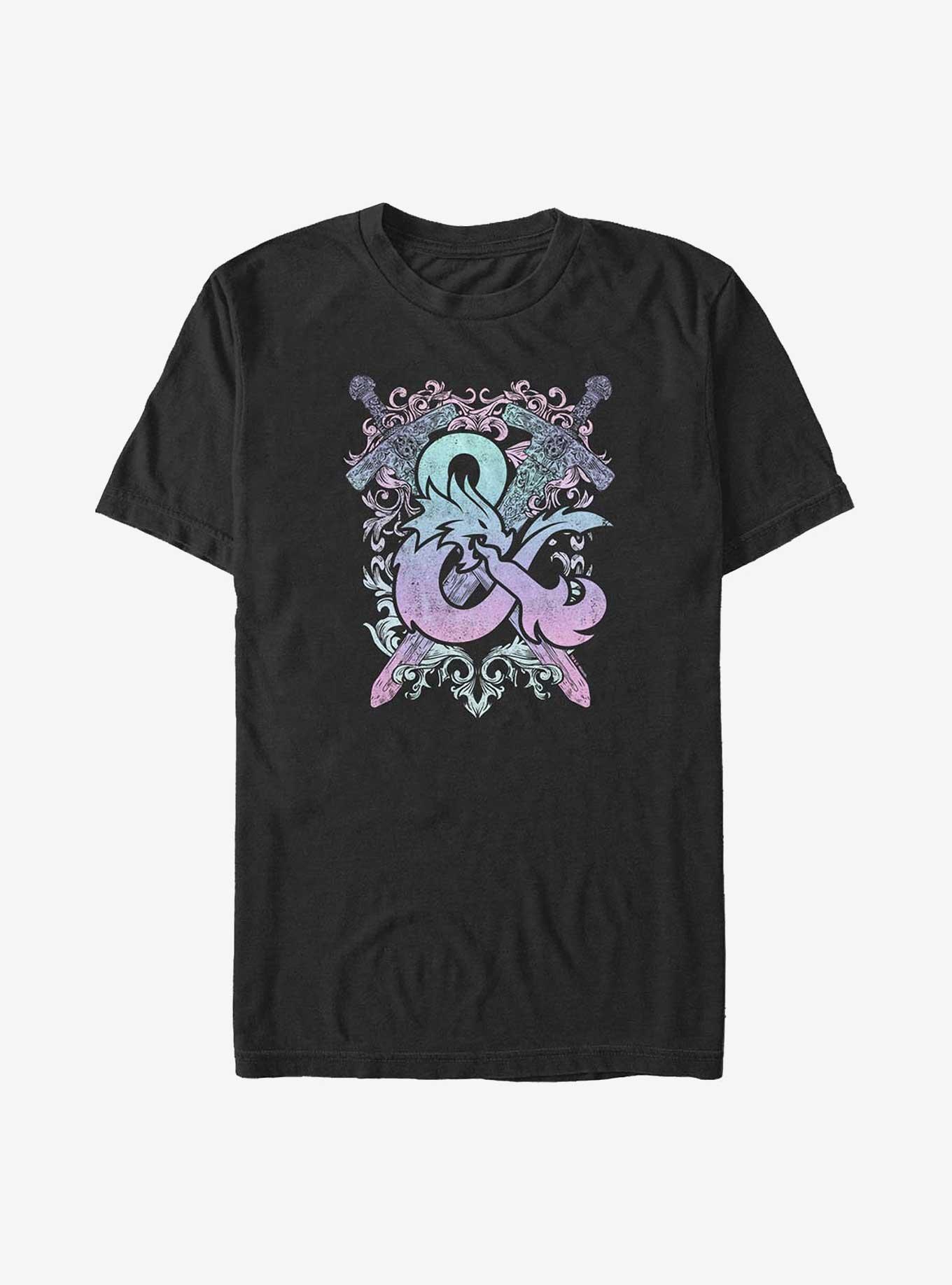 Dungeons & Dragons Pastel Logo Big & Tall T-Shirt, BLACK, hi-res