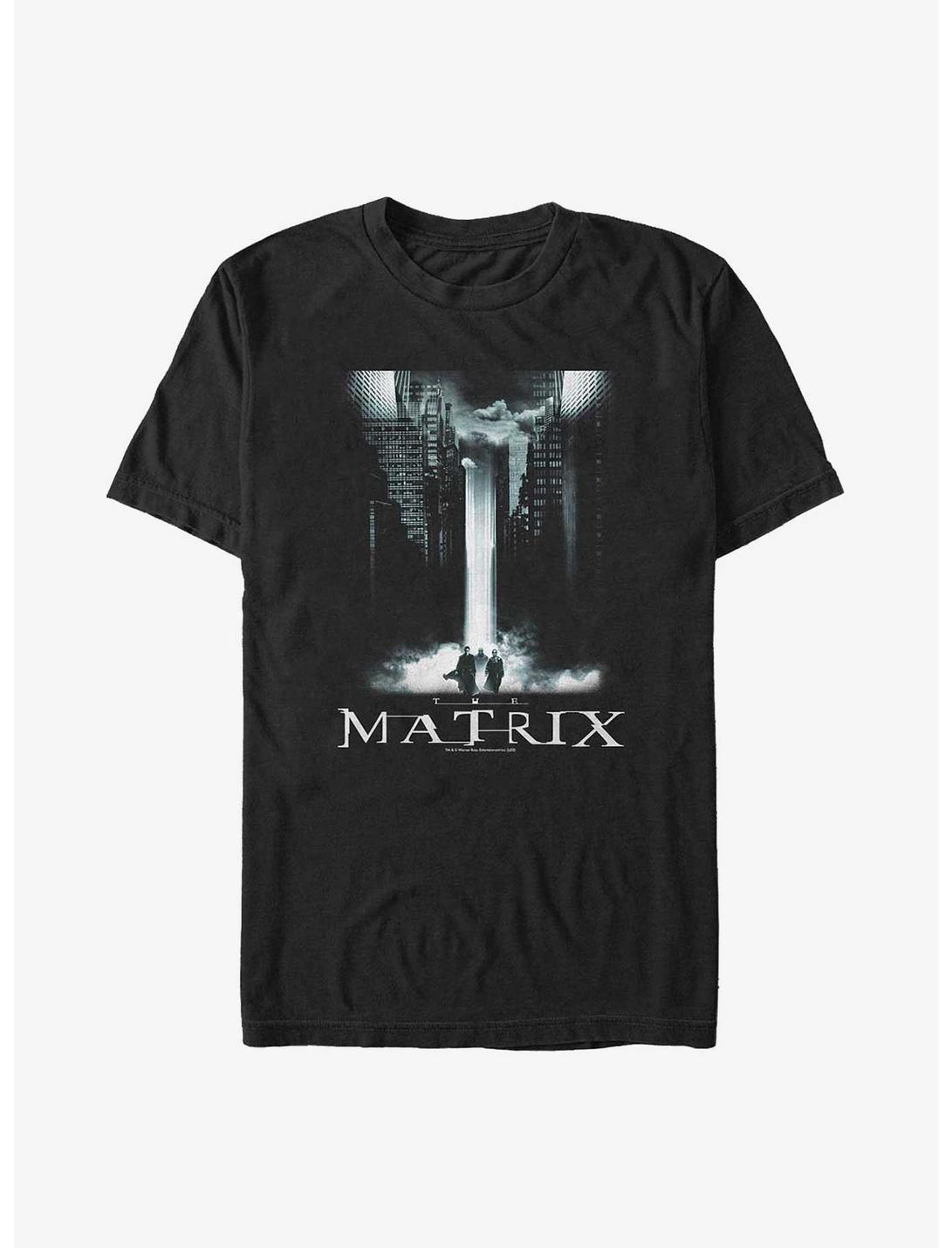 The Matrix Cityscape Poster Big & Tall T-Shirt, BLACK, hi-res