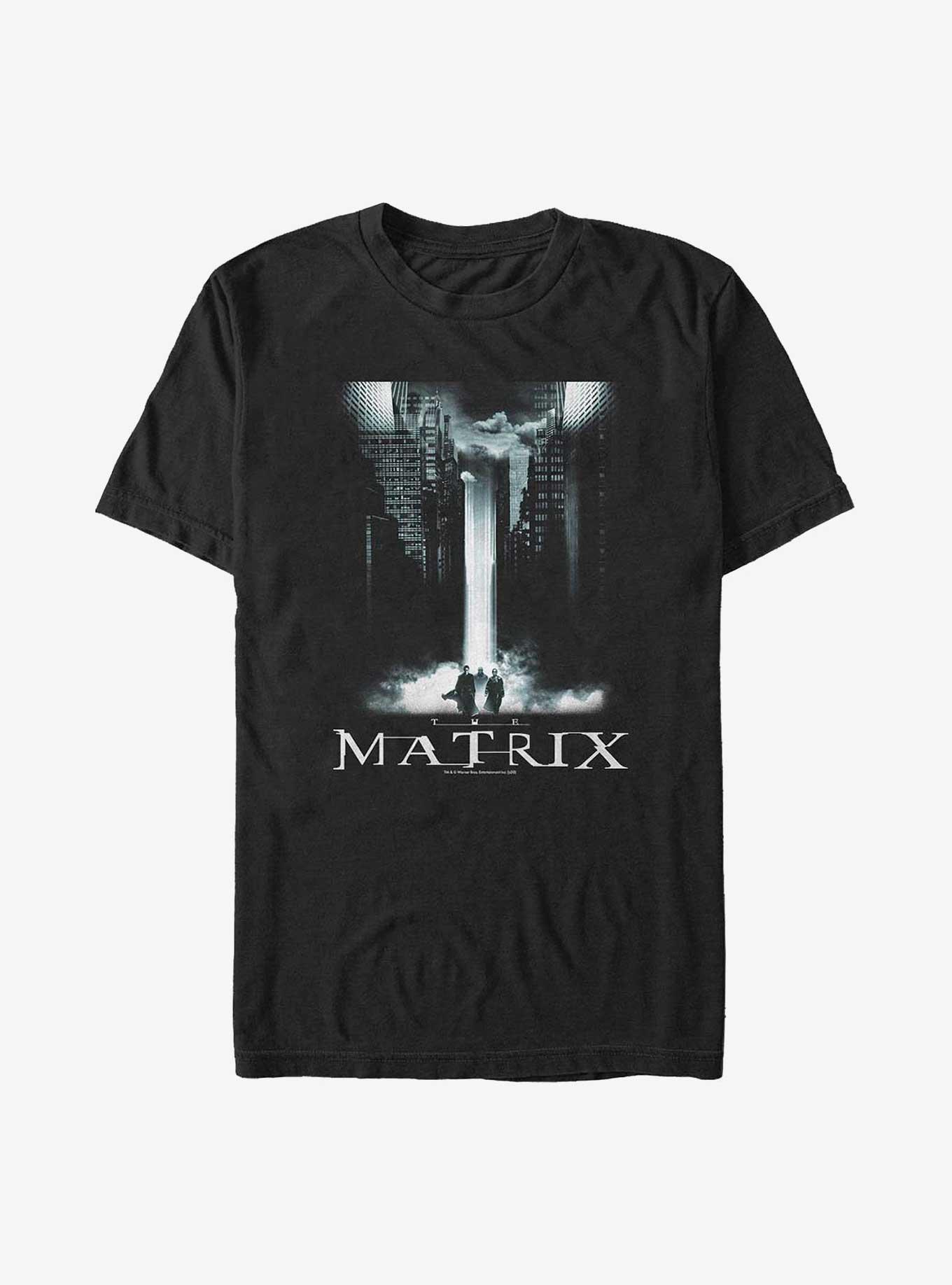 The Matrix Cityscape Poster Big & Tall T-Shirt, BLACK, hi-res