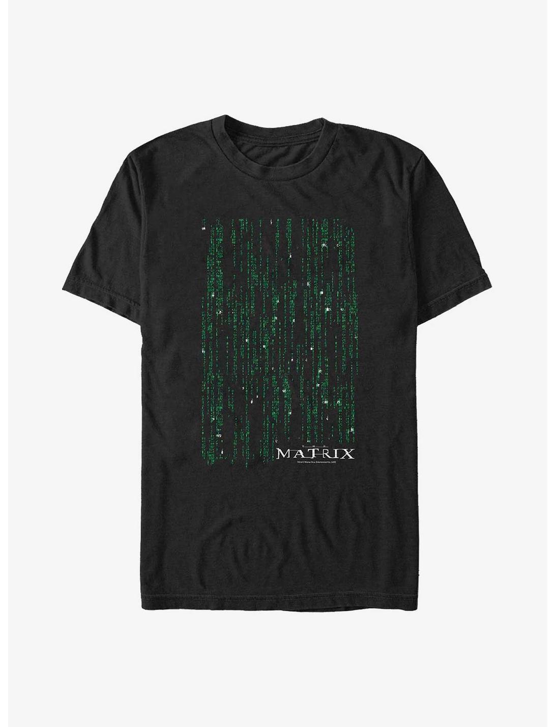 The Matrix Encyrpted Poster Big & Tall T-Shirt, BLACK, hi-res