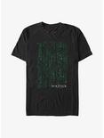 The Matrix Encyrpted Poster Big & Tall T-Shirt, BLACK, hi-res