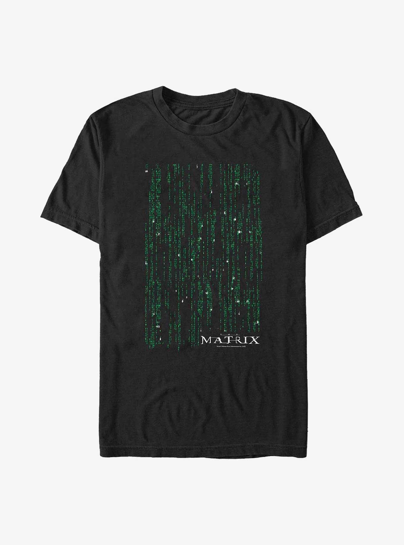 The Matrix Encyrpted Poster Big & Tall T-Shirt, BLACK, hi-res