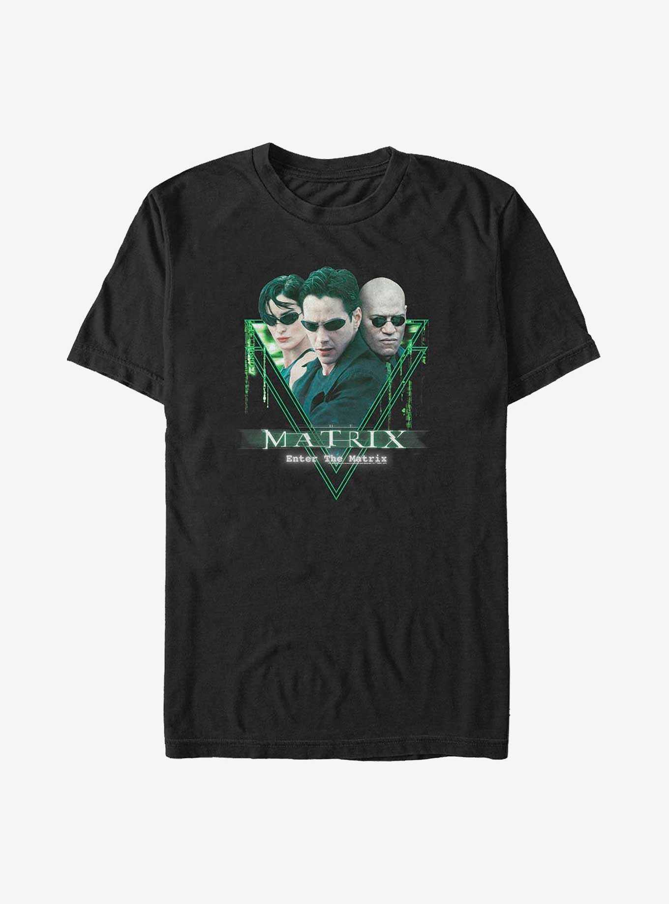 The Matrix Neo, Trinity, and Morpheus Logo Big & Tall T-Shirt, , hi-res