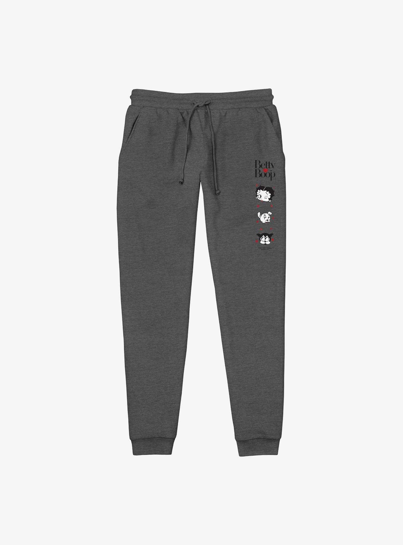 Betty Boop Betty, Pudgy, and Felix Jogger Sweatpants, CHAR HTR, hi-res