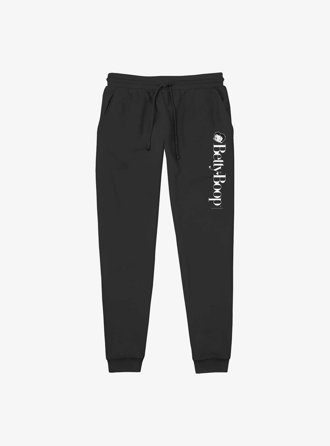 Betty Boop Logo Jogger Sweatpants, BLACK, hi-res