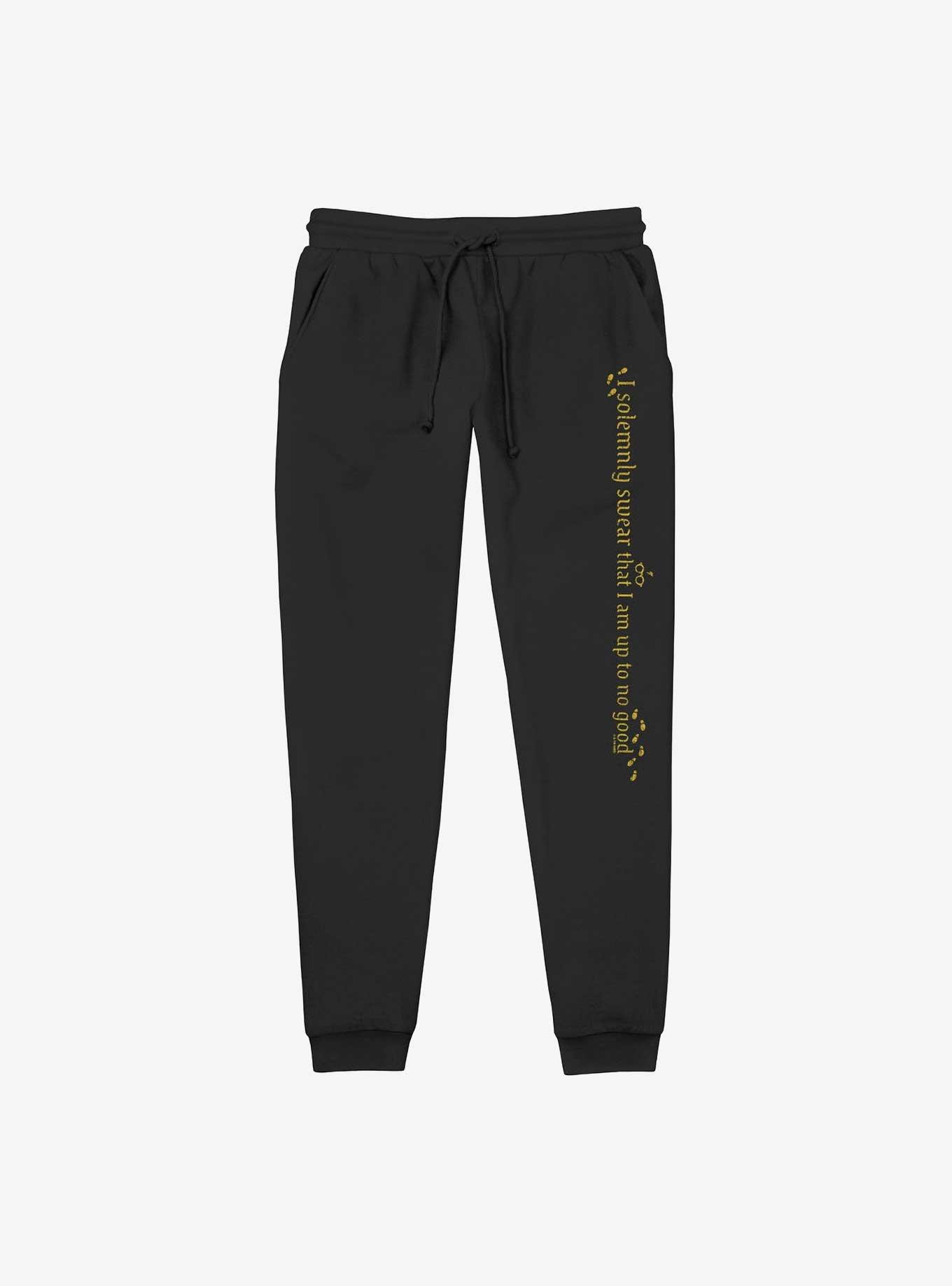 Harry Potter Marauder's Map Quote Jogger Sweatpants, BLACK, hi-res